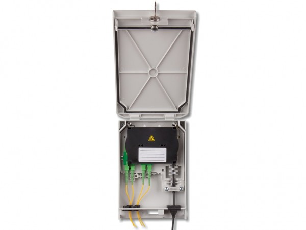 LWL FTTH Wandverteiler IP54 bis 8 Stecker oder 12 Fasern