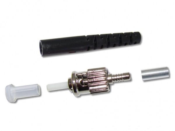 ST-Stecker singlemode 3mm schwarz