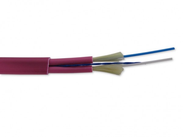 LWL Duplexkabel figure-0 multimode I-V(ZN)HH 2G50/125µm OM4 erikaviolett 2.0mm