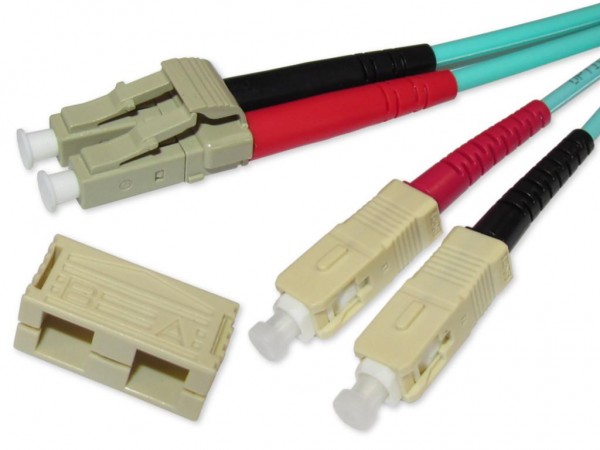 LC-SC duplex LWL Patchkabel 50/125µm OM3