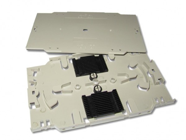 LWL Spleißkassetten Set 24 Fasern inkl. 2xSpleißhalter für Crimpspleißschutz & Deckel