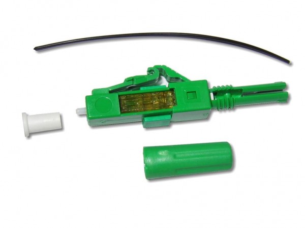 feldkonfektionierbarer LWL LC/APC 8° Stecker singlemode für 250µm Faser oder 0,9mm Ader
