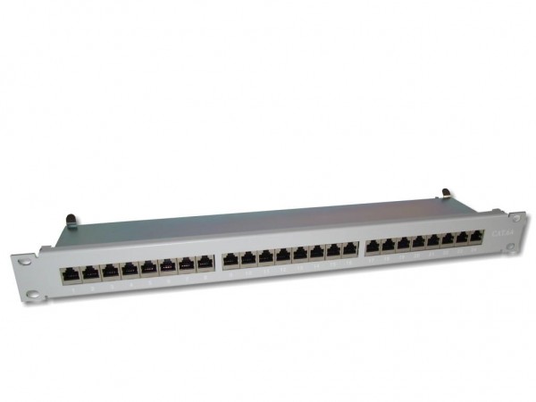 19" 24-Port Patchpanel 1HE Cat.6A geschirmt