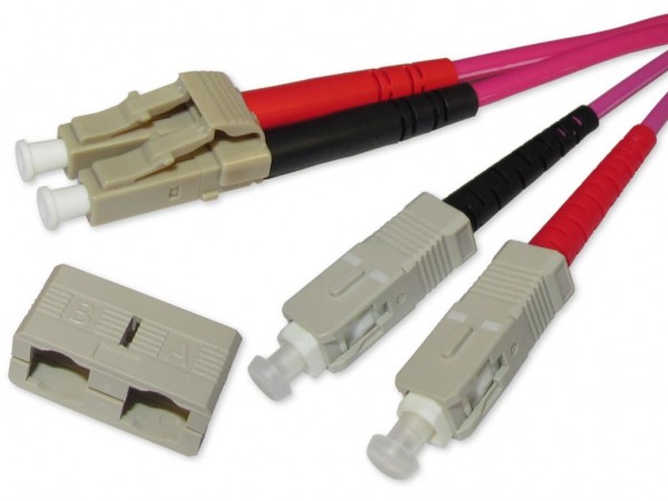 LC-SC duplex LWL Patchkabel 50/125µm OM4