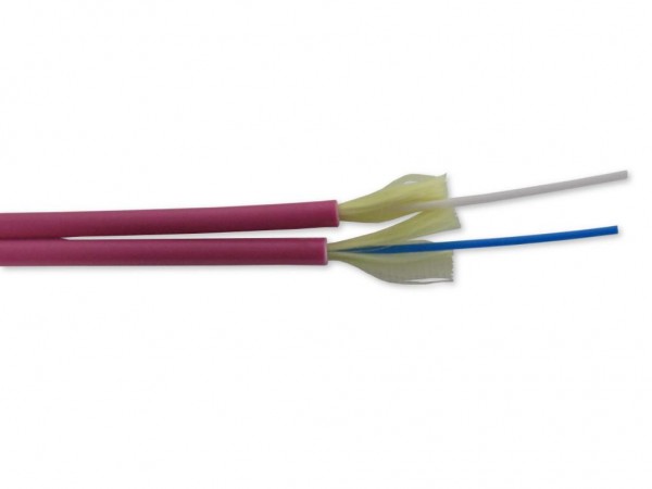LWL duplex Patchkabel multimode I-V(ZN)H2x1G50/125µm OM4 erikaviolett 2.8mm