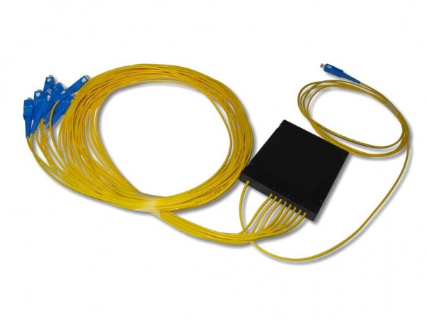 PLC Splitter 1x8 9/125µm G657A1 beidseitig 2.0mm Kabel 2m mit SC/PC Steckern