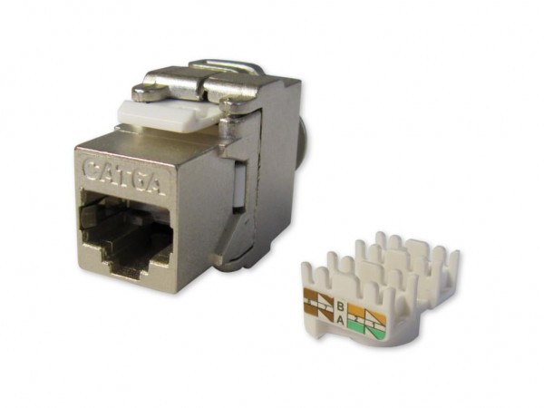 RJ45 Cat.6 ClassEA Keystone Modul werkzeuglos, geschirmt
