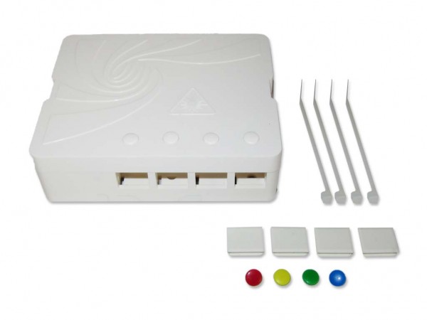 LWL FTTH Anschlussdose für 4x LC duplex oder 4x SC simplex unbestückt