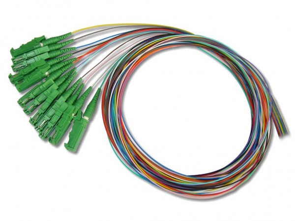 LSH/APC-Pigtail singlemode 9/125µm OS2, 2m, 12 farbig